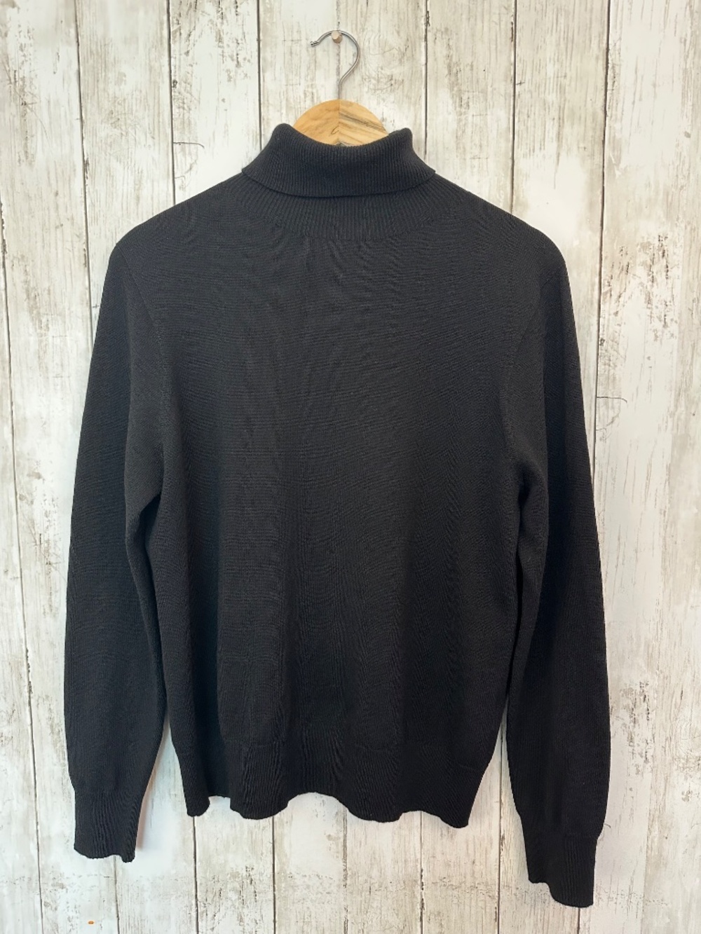 LILYSILK 100% Cashmere Turtleneck Sweater — Women's Size L Large Black  FLAW
